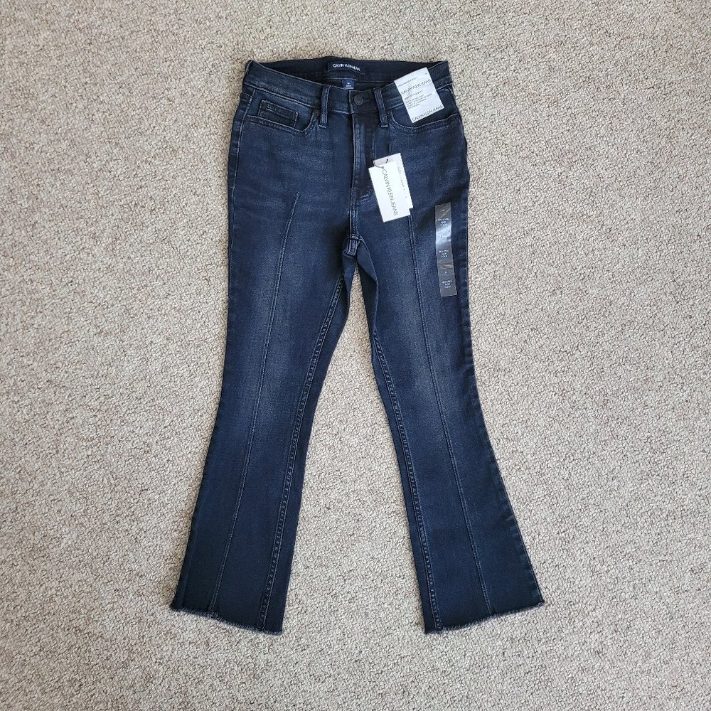 NWT Calvin Klein Jeans High Rise Kick Boot Size 26